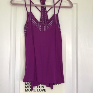 Purple express flowy top